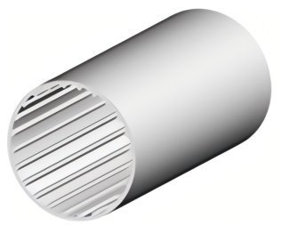 Profil aluminiu rotund compatibil ITEM I D50 Ø50mm