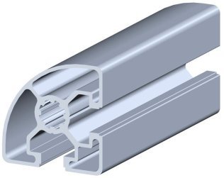 Profil aluminiu rotund industrial 45x45x90° LIGHT Canal 10