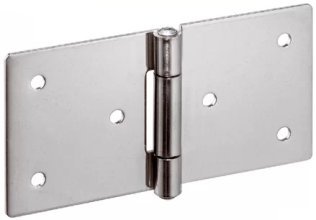 Balamale cu ambele aripi prelungite din tabla INOX cu gauri b1=100 mm EH 25165.0105