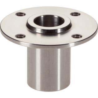 Bucşe de poziţionare, cu flansă, pentru ştifturi cu bilă şi acţionare simplă/cu flansă rotundă | d1=12 mm / d2=15 mm | 22400.0412