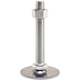 Picioare de susținere/cu şurub | d1=40 mm / d2=M12 / l1=80 mm / oțel inoxidabil | 22593.1545