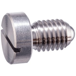 Şuruburi de presiune, cu bilă şi fantă cu cap/oțel inoxidabil, forța arcului mărită | d1=M4 | 22050.1240