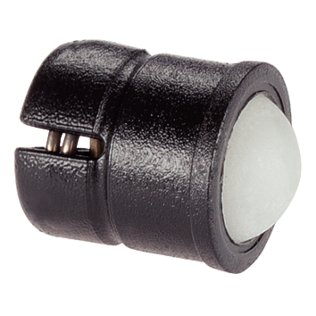 Stift de presiune autoblocant cu guler si bila din POM alb d1=5 mm EH 22080.0805