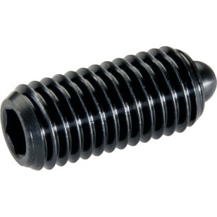 Şuruburi de presiune, cu bolţ şi locaş hexagonal - INCH/oțel automat, forța arcului standard | d1=1/4-28 | 2B030.0044