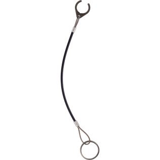 Cabluri de fixare, pentru știfturi cu bile pentru filet/oţel inoxidabil, cu clips de fixare şi inel | l=300 mm / Termoplastic PA 6 înfășurat, negru | 22355.6003