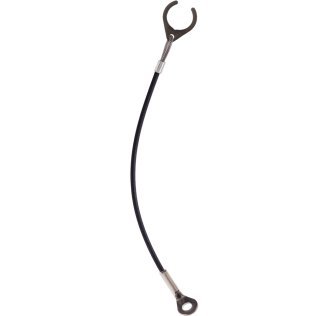 Cabluri de fixare, pentru știfturi cu bile pentru filet/oţel inoxidabil, cu clips de fixare şi ochet | l=300 mm / Termoplastic PA 6 înfășurat, negru | 22355.6013