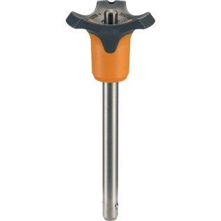 Ştifturi opritoare cu bilă, autoblocant, cu mâner combinat, călit prin precipitare | d1=5 mm / l1=80 mm / portocaliu | 22380.0151