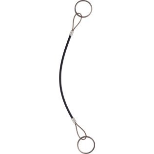 Cabluri de fixare/oţel inoxidabil, cu 2 inele de susţinere | l=150 mm / Termoplastic PA 6 înfășurat, negru | 22400.0940