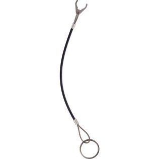 Cabluri de fixare/oţel inoxidabil, cu clips de fixare şi inel | l=300 mm / Termoplastic PA 6 înfășurat, negru | 22400.1173