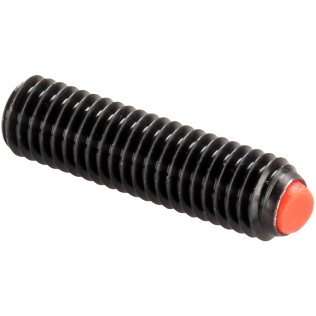 Şuruburi de presiune cu bilă, fără cap, cu bilă teşită/bilă teșită din termoplastic, suprafața de reazem plană (asigurat împotriva rotirii) | d1=M6 / l2=12,3 mm / Oţel tratat termic | 22720.0473