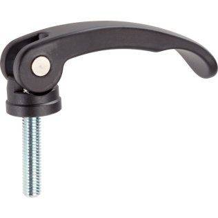 Pârghii excentrice rapide, cu şurub | l=63 mm / d2=M6 / h1 max.=40 mm / oțel | 23390.0014