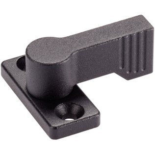 Mâner rotativ, tip fluture, unisens/cu flanşă înşurubabilă | d1=17 mm / l1=55 mm / negru | 24101.0203