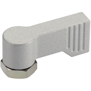 Mâner rotativ, tip fluture, unisens/cu filet interior | d1=17 mm / l1=40 mm / argintiu | 24101.0231