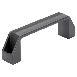 Mânere tip U, material plastic, montaj frontal/negru | l1=235 mm / d1=10,5 mm / b=30 mm | 24320.0050