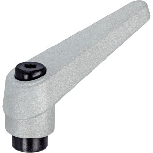 Manetă de fixare ajustabilă, cu filet interior | d1=25 mm / d2=M12 / argintiu | 24400.0523