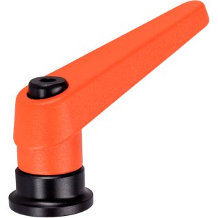 Manetă de fixare ajustabilă, cu rulment axial, filet interior | d1=25 mm / d2=M10 / portocaliu | 24420.0210