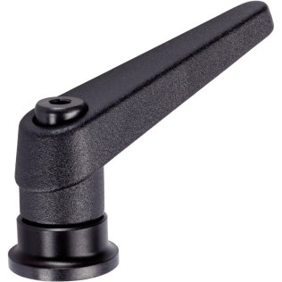 Manetă de fixare ajustabilă, cu rulment axial, filet interior | d1=25 mm / d2=M10 / negru | 24420.0212