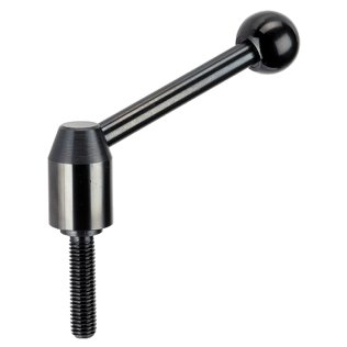 Manetă de fixare ajustabilă/cu şurub | d1=24 mm / d2=M10 / l1=20 mm / oțel | 24440.0222