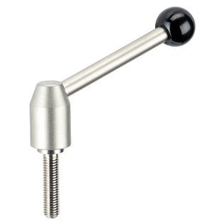 Manetă de fixare ajustabilă/cu şurub | d1=24 mm / d2=M10 / l1=20 mm / oțel inoxidabil | 24440.0722