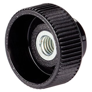 Piuliţe moletate, plastic/bucșă din oțel | d1=M6 / oțel | 24820.0006