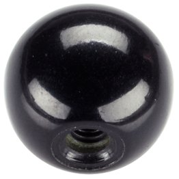 Maner sferic, DIN 319/cu filet din material presat, forma C | d1=20 mm / negru | 24560.0020