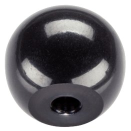 Maner sferic, DIN 319/cu orificiu conic, forma M | d1=16 mm / negru | 24560.0216