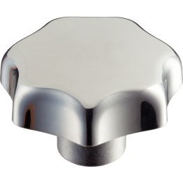 Mânere tip stea, DIN 6336 metal neferos/cu gaură înfundată filetată, forma E | d1=50 mm / polizat | 24660.0850