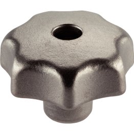 Mânere tip stea, DIN 6336 Oţel inoxidabil turnat/cu filet, cu gaură de trecere, forma D | d1=63 mm | 24661.0363