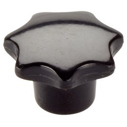 Mânere tip stea, DIN 6336 material plastic/cu bucşă filetată, forma K | d1=63 mm / oțel | 24670.0263