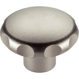 Mânere tip stea, oţel inoxidabil, material plin/cu gaură înfundată filetată | d1=40 mm / d3=M6 | 24690.0645