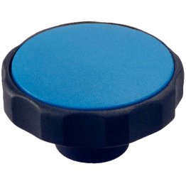 Mânere tip stea, plastic | d1=50 mm / d2=M6 / albastru | 24750.0054