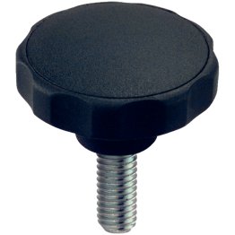 Şuruburi pt. mâner stea, plastic | d1=62 mm / d2=M10 / l=23 mm / negru | 24750.0450