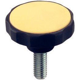 Şuruburi pt. mâner stea, plastic | d1=40 mm / d2=M6 / l=38 mm / galben | 24750.0293