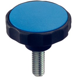 Şuruburi pt. mâner stea, plastic | d1=50 mm / d2=M8 / l=48 mm / albastru | 24750.0394