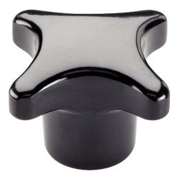 Mânere palmiforme, DIN 6335 material plastic/cu bucşă filetată, forma K | d1=50 mm / oțel | 24640.0250