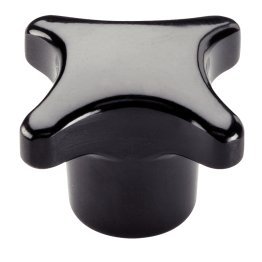 Mânere palmiforme, DIN 6335 material plastic/cu bucşă filetată, forma K | d1=63 mm / oțel inoxidabil | 24640.1263
