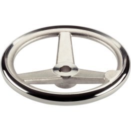 Roţi de manevră, similar DIN 950, oțel inoxidabil/cu nut, fără manetă, forma N-F/A (anterior A 3) | d1=200 mm | 24591.0130