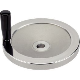 Roţi de manevră tip disc, metal uşor/cu nut, cu mâner cilindric EH 24530. | d1=100 mm / d2=12 mm | 24600.0306