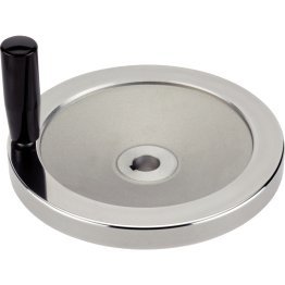 Roţi de manevră tip disc, metal uşor/cu nut, cu mâner cilindric EH 24530. | d1=125 mm / d2=12 mm | 24600.0310