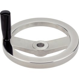 Roţi de mână cu spiţe, metal uşor/fără canal, cu mâner cilindric EH 24530. | d1=160 mm / d2=16 mm | 24610.0221