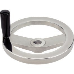 Roţi de mână cu spiţe, metal uşor/cu nut, cu mâner cilindric EH 24530. | d1=250 mm / d2=26 mm | 24610.0341