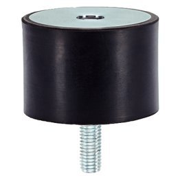 Amortizor din gumă şi metal/cu filet interior şi piuliţă | d1=25 mm / l1=15 mm | 25150.0126