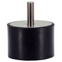 Amortizor din gumă, cilindric/cu şurub | d1=100 mm / l1=60 mm / oțel inoxidabil | 25150.1486