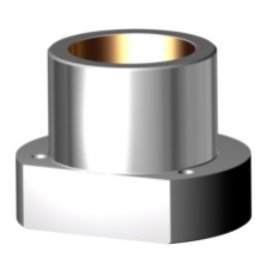 Bucsa de ghidare cu flansa otel/bronz cu lubrifiant solid, ISO9448-4, DIN9831 | d1=20 mm