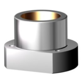 Bucsa de ghidare cu flansa otel/bronz cu lubrifiant solid, ISO9448-4, DIN9831 | d1=19 mm