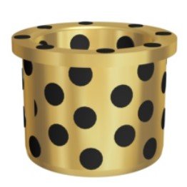 Bucsa de ghidare cu flansa din bronz cu lubrifiant solid | d1=12 mm