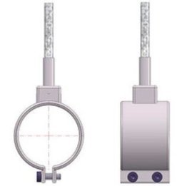 Rezistenta electrica duza injectie DHB 20 C manta INOX, izolatie mica, racord perpendicular A90 D1=25 mm