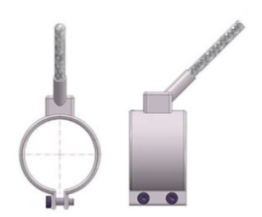Rezistenta electrica duza injectie DHB 20 CK manta INOX, izolatie ceramica, racord axial A45 D1=37 mm