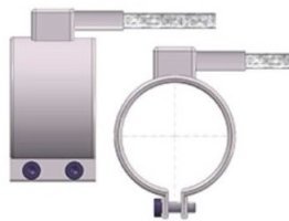Rezistenta electrica duza injectie DHB 20 CK manta INOX, izolatie ceramica, racord tangential A0 A=30 mm