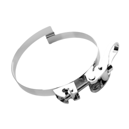 Colier cu punte de trecere si clema fixare rapida pe partea dreapta din INOX 1.4301 DN=130 mm